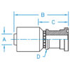 C61 - Code 61 Flange Rigid - C61-08-12-W