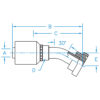 C61 - Code 61 Flange 30° Bent Tube Rigid - C6130-32-32-6W