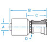 Cat Flange Straight Rigid - CAT-12-12-W