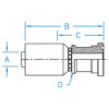 CAT Flange Straight Rigid - CAT-16-16-WHP