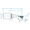 CAT Flange 30° Bent Tube Rigid - CAT30-12-12-WHP