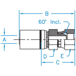 F-BSPX - British Standard Pipe 60° Cone Female Swivel