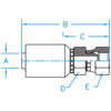 Female British Pipe Swivel Straight - F-BSPX-32-32-JJ