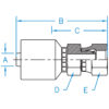 Din Heavy 24º Seat Female Swivel With O-Ring - F-DH20-30-42-W