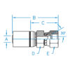 JIS 30° Female Swivel - F-JISX-06-06