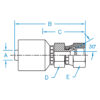 JIS 30° Female Swivel - F-JISX-06-06-W