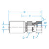 JIS 30° Female Swivel - F-JISX-16-16-WHP