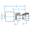 O-Ring Face Seal Female Swivel - K2 - FFX-04-06-K2