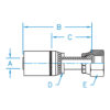 FFXT - O-Ring Face Seal Female Swivel Long - FFXT-04-06