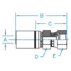 37° JIC Female Swivel - FJX-03-05-R5