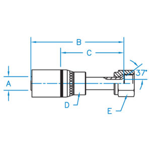 FEMALE JIC 37 SWIVEL LONG