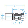 45° SAE Female Swivel - FSX-12-12-SST