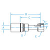 FSXT - 45° SAE Female Swivel - FSXT-04-05