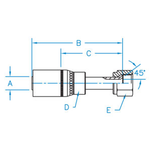 FEMALE SAE 45 SWIVEL LONG