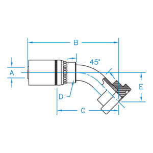 KOMATSU FLANGE 45 BENT TUBE