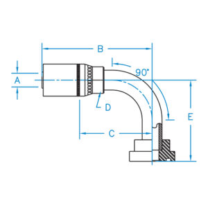 KOMATSU FLANGE 90 BENT TUBE