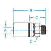 Male British Parallel Pipe 60° Cone Rigid - M-BSPP-04-06