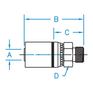 MALE BRITISH 60 PARALLEL PIPE RIGID