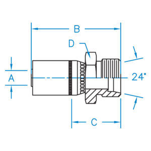 MALE DIN 24 HEAVY RIGID