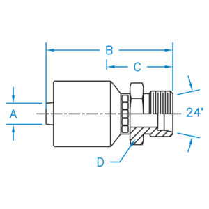 MALE DIN 24 HEAVY RIGID