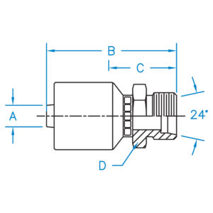 MALE DIN 24 LIGHT RIGID