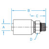 Male Boss O-Ring Rigid - MB-16-16-WHP