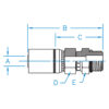 MBX - Male Boss O-Ring Swivel - MBX-04-05