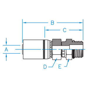 MBX - Male Boss O-Ring Swivel - MBX-06-06 - Kurt Hydraulics