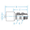 MBX - Male Boss O-ring Swivel - K2 - MBX-06-06-K2