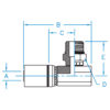 MBX90 - Male Boss O-Ring 90° Swivel Block Style - MBX90-04-06