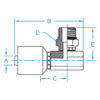 MBX - Male Boss O-Ring 90° Swivel Block Style - MBX90-06-08-W