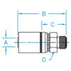 MF - Male O-Ring Face Seal Rigid - MF-04-06