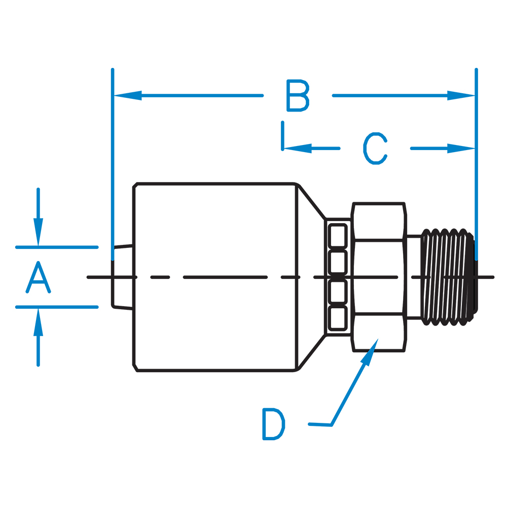 Mf Male Face Seal Rigid K2 Mf 06 08 K2 Kurt Hydraulics