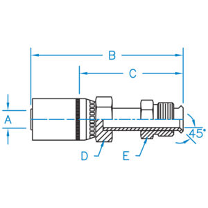 MALE SAE 45 INVERTED FLARE SWIVEL