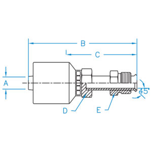 MALE SAE 45 INVERTED FLARE SWIVEL