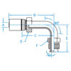 45° SAE Male Inverted Flare 90° Bent Tube - MIX90-04-05-R5