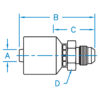 MJ - 37° JIC Male Rigid - K2 - MJ-04-04-K2