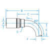 Metric O.D. Stand Pipe 90° Bent Tube - MMSP90-10-20