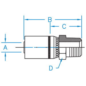 MALE PIPE NPTF RIGID