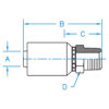 Male Pipe NPTF Rigid - MP-24-24-JJ