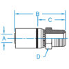 Male Pipe NPTF Rigid - MP-03-04-R5