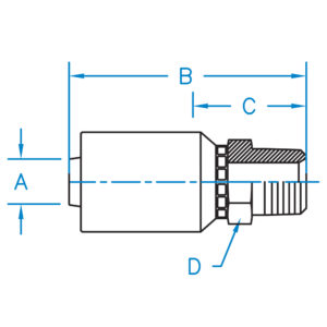 MALE PIPE NPTF RIGID