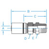 MPX - Male Pipe NPTF Swivel - MPX-10-12