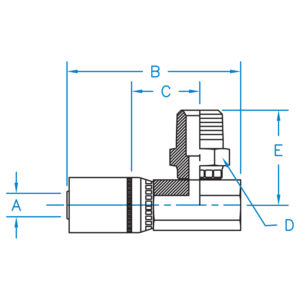 MALE PIPE NPTF SWIVEL 90D BLOCK STYLE