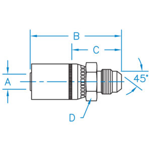 MALE SAE 45 RIGID