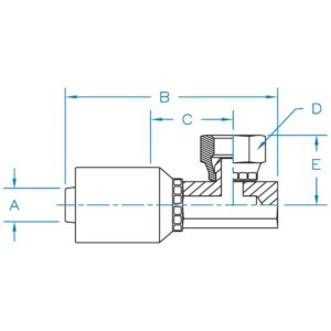 FEMALE BRITISH 60 PARALLEL SWIVEL 90 BLOCK