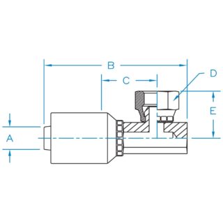 FEMALE BRITISH 60 PARALLEL SWIVEL 90 BLOCK