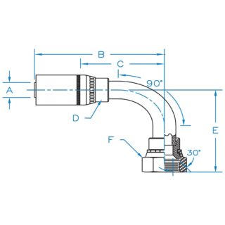 KOMATSU JIS 30 SEAT - 90 BENT TUBE FEMALE SWIVEL