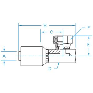 37° JIC Female 90° Swivel Block Style